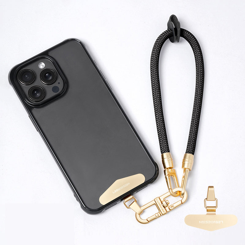 LEEU DESIGN 30cm Smartphone Strap Cell Phone Polyester Lanyard with Metal Tether Tab LEEU DESIGN 30cm Smartphone Strap Cell Phone Polyester Lanyard with Metal Tether Tab